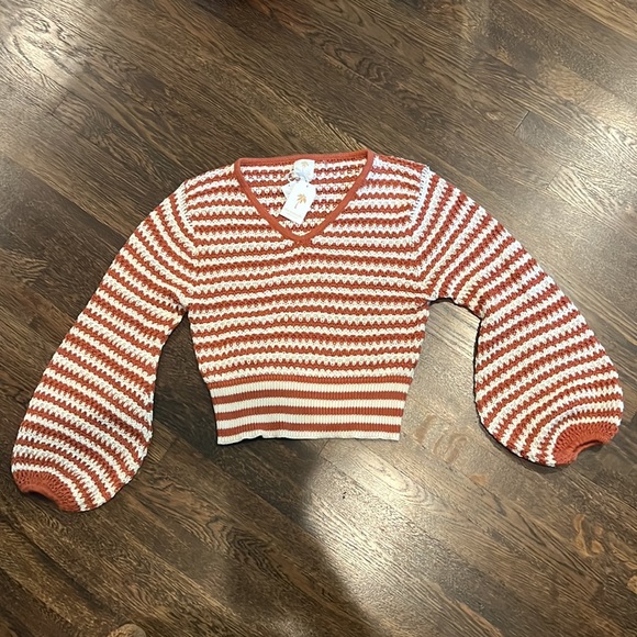 The Westside Striped V Neck Sweater - Picture 1 of 5